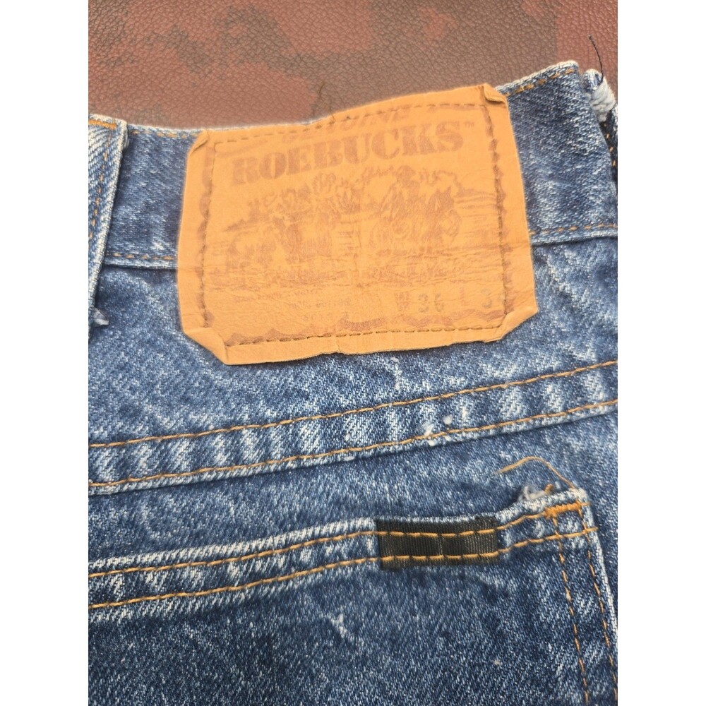 Vintage 80s 90s Sears Genuine Roebucks Blue Denim Straight Leg Jeans 36x32